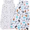 Lictin Baby Sleep Sack 0.5 Tog - 2 Pack Toddler Sleeping Sack 18-36 Months, Summer Baby Sleeping Bag, Sleeveless Baby Wearable Blanket with Adjustable Length and 2-Way Zipper