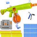 Soft Bullet Toy Gun Rifle, Semi-Auto/Manual Modes, Includes 22-Dart Drum, Electric M416 Foam Dart Launcher Toy Blaster, Outdoor Party Games Christmas Birthday Gift for Teens 14+ (Green)