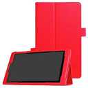 ZZOUGYY Tablet Cover for Amazon Kindle Fire HD8 6th 7th 8th Generation(2016/ 2017/ 2018 Release), Ultra Slim Folio Stand Lightweight Leather Case for Kindle Fire HD 8 6/ 7/ 8th Gen 8" (Li-Red)