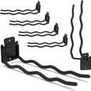 Heavy Duty Garage Hooks - 4 pack Wave Hooks for Shovels, Chairs Tools - Durable 12" Ladder Hanger, Ideal for Garden, Garage, Yard Tool Organization