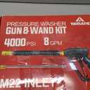 YAMATIC Pressure Washer Gun and Wand with 5 Spray Nozzles, M22-14mm & M22-15mm Fitting Replacement for Ryobi, Karcher, Greenworks, Craftsman, Troy bilt Power Washers, 4000 PSI