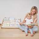 ZICOTO Decorative Wooden Bookshelf for Kids Rooms - Keeps Plenty of Books Neatly Organized & Within Reach for Toddlers - Easy Install Montessori Book Shelf for Baby's Bedroom or Playroom Decor