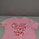 Holiday T-Shirt for Women - Valentines Funny Graphic Tee Crewneck Sleeve Top Print Tops (Pink, L)