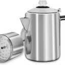 Hillbond 9 Cup Percolator Coffee Pot, Stainless Steel, Outdoor Camping, 72.0 fl oz