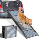 Dog Car Ramp for Medium & Large Dogs, Pet Stairs Ramp with Anti-Slip, 63"x 17" Extra Long and Wide Dog Steps for Dogs Up to 250LBS for High Bed,Trucks,Cars and SUV