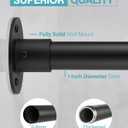 Corner Shower Curtain Rod, [24"-53"] x [24"-53"] Adjustable L Shaped Shower Rod No-Sagging 304 Stainless 90 Degree Curved Curtain Rod for Bathroom Bathtub with 12 Ring Hooks & Ceiling Support, Black