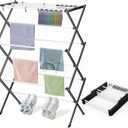 Foldable Drying Rack Clothing, Clothes Drying Rack Collapsible Indoor, Dryers for Laundry - 40" x 28.8" x 14.2", Space Saving Indoor&Outdoor, White-1 Pack