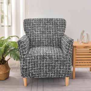 LiveGo Stretch Mid Century Modern Armchair Slipcover 1-Piece Accent Chair Covers with Arms Soft Chair Slipcovers for Living Room Armchair Furniture Protector Office Reception Reading Sofa