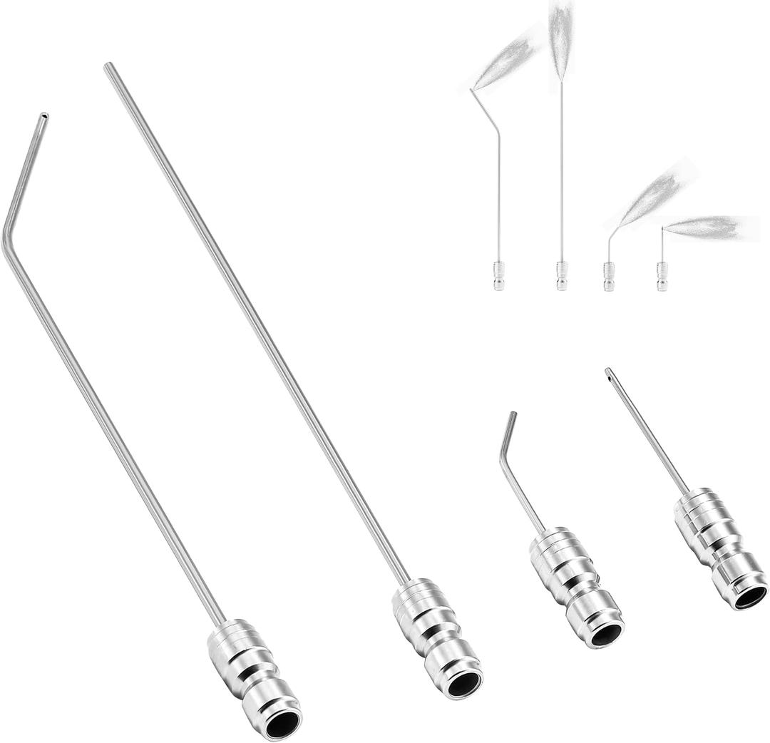 Pressure Washer Needle Nozzle Kit Stainless Steel Flush Wand Extension Spray Tips, 1/4" Quick Connect 1-2GPM For Washing Machine, AC Coil, Water Heater, Auto Detailing, Appliance Cleaning