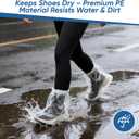 2 x Heavy-Duty Waterproof Non-Slip Shoe Covers, 10 Pairs Disposable Rain Covers with Wide Elastic Band & Anti-Slip Stickers for Men & Women, One-Size Shoe Covers for Indoor and Outdoor Use