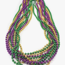 Podzly 144 Mardi Gras Beads Necklace Bulk Assortment - 33" Metallic, Bead Necklaces for Party - Dazzling Beads Necklaces for Festive Celebrations, Festivals, Parades or Masquerade Party Events