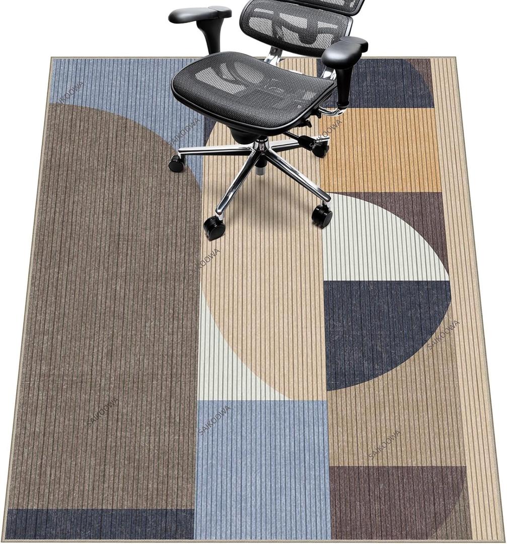 Chair Mat for Hardwood Floor,48"*60" Under Desk Mat for Rolling Computer Chair &Low Pile Carpet Floor,Anti-Slip Floor Protector for Home Office Leisure Time