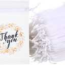 Shappy 100 Pcs Thank You Sheer Bags Organza Bags 4" x 6" Small Jewelry Present Pocket with Drawstring Bulk, Mesh Wedding Party Favor Pocket for Sachet, Jewelry, Makeup Organza Favor Bag(White)