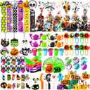 162 PCS Halloween Party Favors for Kids Halloween Toys Bulk Trick or Treat Goodie Bag Fillers Holiday Party Supplies School Classroom Prizes Carnival Gifts