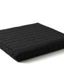 YnM 20lbs Weighted Blanket for Adults, Cotton Heavy Bed Throw Blanket with Cooling Glass Beads for All Season Use, Ideal for One Person of 190lbs (60x80 Inches, Queen Bed, Black)