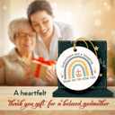 7 x Godmother Ornament 2025, Thoughtful Godmother Gifts from Godchild, Catholic Ornament for Women Men, Baptism Gifts for Friends Neighbors, Adorable Christmas Ornaments for Tree Decorations