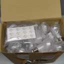 Weysat 144 Pcs/72 Sets Graduation Plastic Light Bulb Jars Set Light Bulb Candy Containers Bulk with Lids and Graduation Stickers Clear Candy Jars Fillable Light Bulb Ornaments for Crafts Grad Party (Silver)