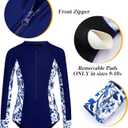 Girls Rash Guard Swimsuit 2 Piece Long Sleeve One Piece Bathing Suits with Swim Shorts Kids UPF 50+ Swimwear Sets 8Y