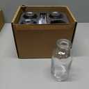 Molimoli Glass Olive Oil Cruet Set - 350ml Bottles With Weighted Pourers, Set of 4 (Gold)