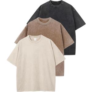 Arssm Men Oversized T Shirts Vintage Tee Loose Fit Short Sleeve Casual Streetwear Baggy Washed Unisex Tops, XL