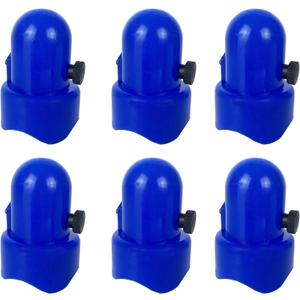 Large Trampoline Enclosure Pole Caps with Screw-in Bolts, Only Fit for Pole 1.5 Inch Diameter, 6 Piece, Blue,Trampoline Pole Toppers