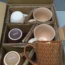 MIAMIO - Coffee Mugs set of 6 / Coffee Cups - 6 x 14 Oz Ceramic Mugs - Large Coffee Mugs - Microwave & Dishwasher safe - Palmanova Collection (Red)