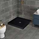 Goodyo 36" x 36" Shower Base Single Threshold Center Drain Shower Pan in Black