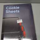 Baking Sheet Set, 3-Piece Cookie Sheet Set with Silicone Handles, Steel Baking Pan, Durable Baking Sheets for Oven, BPA Free Cookie Sheets for Baking Nonstick Set, Premium Sheet Pan, Black Baking Tray