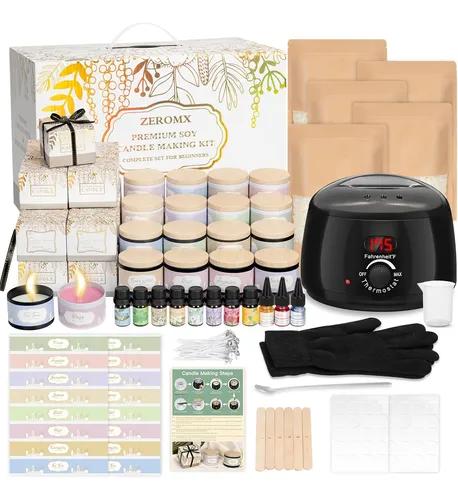 ZEROMX Candle Making Kit for Adults Beginners – 161PCS 1200g Wax DIY Candle Making Kit with Electric Wax Melter Pot, Candle Making Supplies for Make Your Own Candle Kit, Craft Kits for Adults