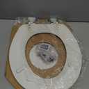Mayfair Athens Toilet Seat, Easy Clean Hinges and Durable Wood Seat, Round, White