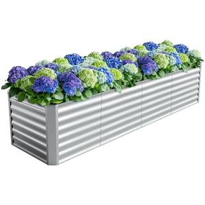 8X2X2ft (1 Pack) Galvanized Raised Garden Bed,Outdoor Planter Box Metal Patio Kit Planting Bed for Vegetables Flowers Herb