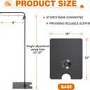 Blulu 2 Pcs Adjustable Hanging Poster Stand Sign Holder 43-87 Inch Pallet Floor Standing Poster Display Black Heavy Duty Double Sided Clip on Mobile Banner Stand with Base for Outdoor Hanging Display