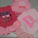 XPUDAC 4 Pack Pet Dog Dress Dog Clothes Girl Puppy Shirt Yorkie Clothes Cute Doggie Dress Pet Apparel for Small Dogs and Cats (Pink Angel, Small(4.5-8lbs))