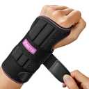 FREETOO Wrist Brace for Carpal Tunnel Relief Night Support , Maximum Support Hand Brace with 3 Stays for Women Men , Adjustable Wrist Support Splint for Right Left Hands for Tendonitis, Arthritis , (Black)