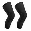 SUJAYU 2 Pack Basketball Knee Pads Sleeves, Honeycomb Anti Collision Knee Pads Leg Compression Sleeves, Outdoor Sports Sleeves for Skating Wrestling Soccer Football Volleyball (Black, Large)