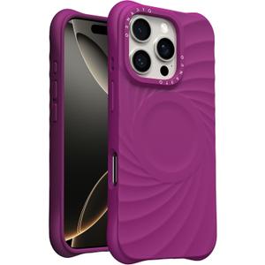 ORNARTO Vortuxe for iPhone 16 Pro Case 6.3" | 2X MIL-STD Drop Protection | Compatible with MagSafe | Sleek Aesthetic Liquid Silicone Phone Cover - Fuchsia