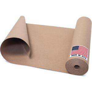 Floor Protection Natural Brown Rosin Paper 18" x 166 ft | USA-Made 7 Mil Heavy-Duty Builders Paper for Painting, Construction, Hardwood Floor Cover from Paint, Dust, Traffic