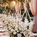 European Romantic Diamond Candle Holder, Metal Creative Wedding Table Decor for Western Food, Party, and Wedding Props (Silver, 4PCS)