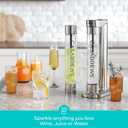 CASABREWS EDGE Soda Streaming Machine, Stainless Steel Sparkling Water Maker with Dual Safety Valves, BPA Free Bottle Soda Maker Carbonates Water, Wine, Juice, Uses 60L CO2 Carbonators (NOT Included).