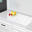 Wesiti Large Acrylic Cutting Board with Lip Non Slip 36"L X 24"W Clear Cutting Board Chopping Acrylic Countertop Protector Cover Shatter Resistant for Home Restaurant Kitchen Sink Stove, 37.4"L x 25.6"W