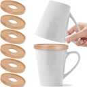 Coffee Cup Holder, 6-Pack Mug Stacker, Stackable Tea and Coffee Cup Gadgets for Cabinet and Pantry Organization, Space Saving 3.94in