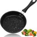 Non-Stick Frying Pan, 4.7 Inch Non Stick Frying Pan, Easy to Clean, Household Steak Frying Pan Non-Stick Pan Stainless Steel Non Stick Pan for All Cook tops Honeycomb Pan