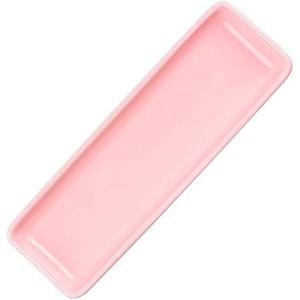 Taotenish Rectangular Tray Sushi Plate Ceramic Tapas Serving Plate Ceramics Snack Tableware Tray - Pink