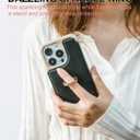 Crossbody Wallet Case for iPhone 13 Pro Max, Card Slot Phone Case with 360 Ring Stand, Built-in Makeup Mirror, Snap Closure, Adjustable Shoulder Strap, 6.7 Inch (Black)