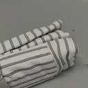 Farmhouse Pillow Covers 18x18, Modern Accent Square Throw Pillow Covers Set of 2, Gray and Beige Striped Patchwork Linen Decorative Pillows Cushion Covers for Couch Chair Bedroom Fall Decorations