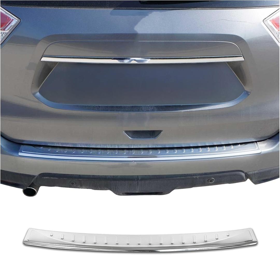 OMAC Rear Bumper Sill Cover for Nissan Rogue 2014-2020 Stainless Steel Polished Finish