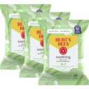 Burts Bees Soothing, Fragrance Free Facial Towelettes for Sensitive Skin, Aloe Vera, 100% Plant Based Cloths; 99% Natural Origin; Removes Makeup, Dirt and Oil; No Rinsing; 30 Ct, Pack of 3