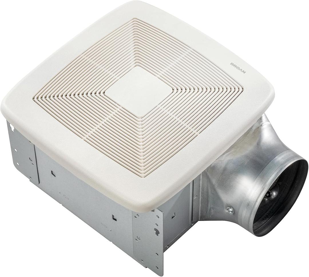 Broan-NuTone QT Series Very Quiet 110 CFM Ceiling Bathroom Exhaust Fan with Humidity Sensing, .4 Sones, ENERGY STAR Certified