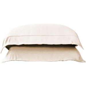 Carressa Linen 100% Egyptian Cotton Pillow Shams - 1000 Thread Count Pack of 2 Ivory Pillow Shams, 20 x 30 Cushion Cover, Super Soft Decorative Pillow Cover, Cooling Pillow Sham (Envelope Closure) (30" x 20" (Pack of 1), Ivory Cream)