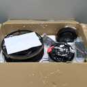 60 Inch Farmhouse Ceiling Fan with Light and Remote, Black Industrial Caged Flush Mount Ceiling Fans with 6 Speed Reversible Motor and Dual Finish 5 Blades, Rustic Ceiling Fan for Living room, Bedroom